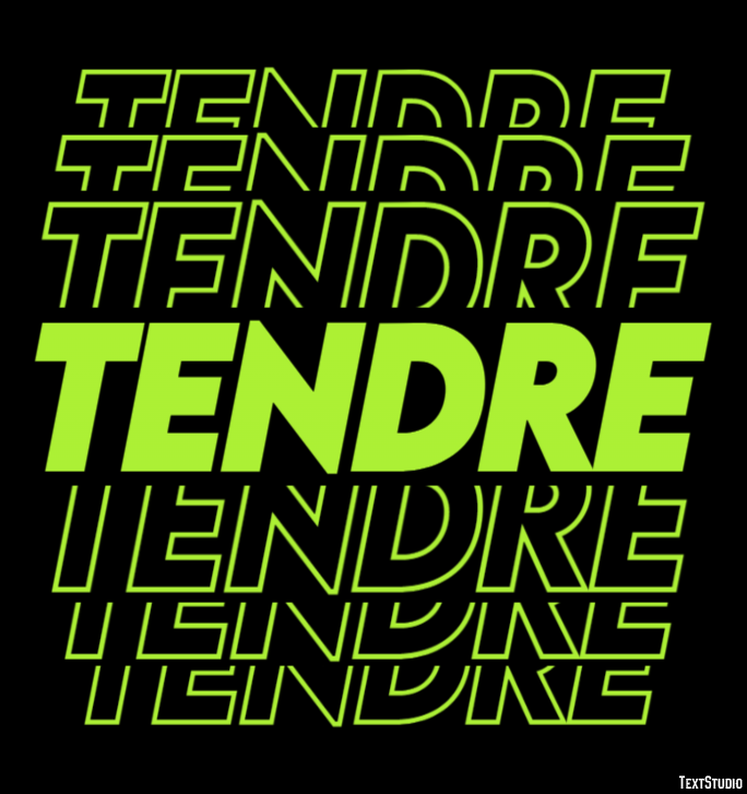 Tendre Effet de texte