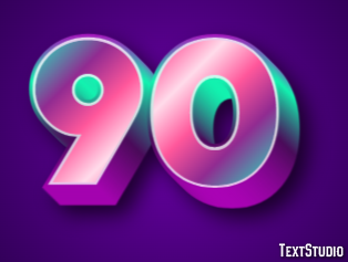 90 Text Effect