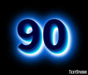 90 Text effect