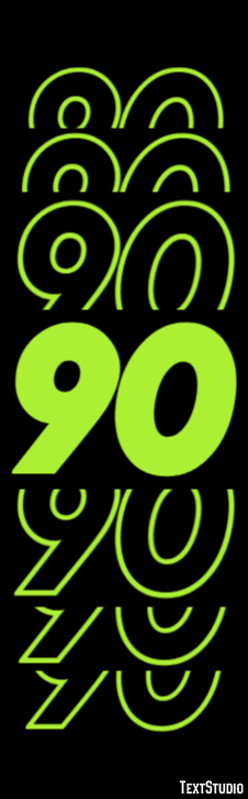 90 Text Effect