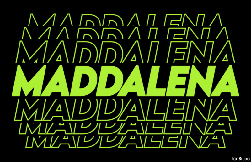 Maddalena Efeito de texto