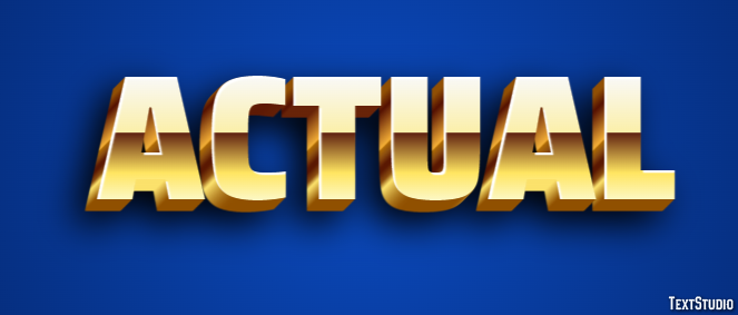 Actual Text effect