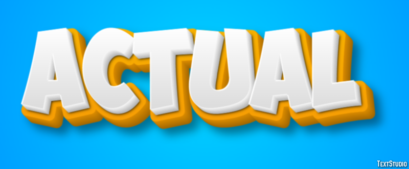 Actual Text Effect