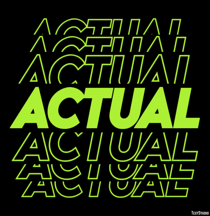 Actual Tekst Effect