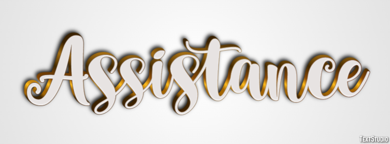 Assistance Efeito de texto