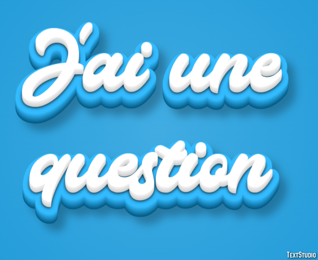 J'ai une question Effet de Texte