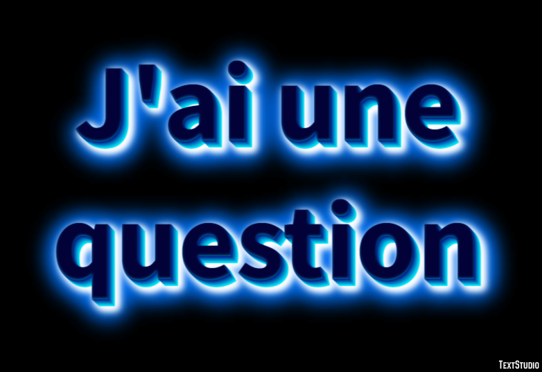 J'ai une question Effet de texte