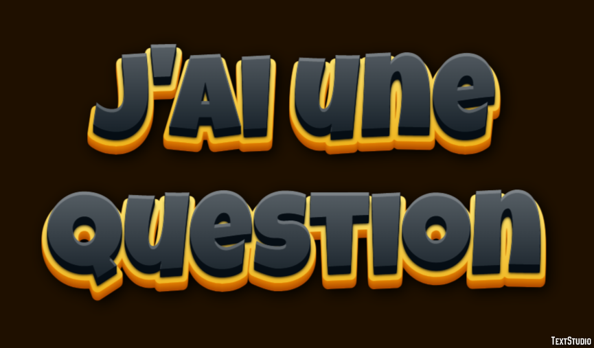 J'ai une question Effet de texte