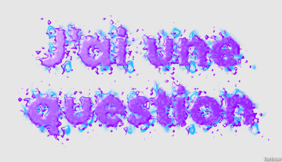 J'ai une question Effet de Texte