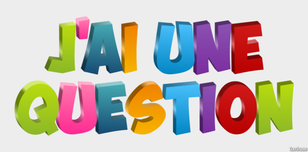 J'ai une question Effet de Texte
