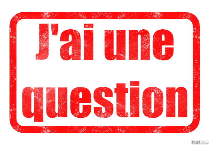 J'ai une question Effet de texte