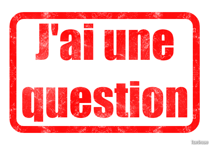 J'ai une question Effet de Texte