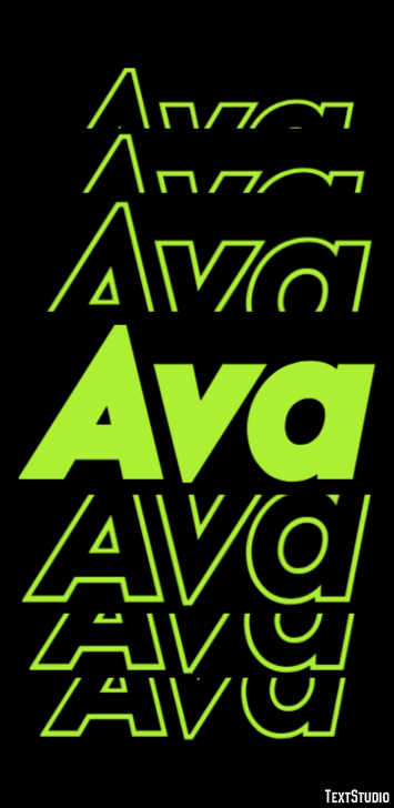 Ava Effetto testo