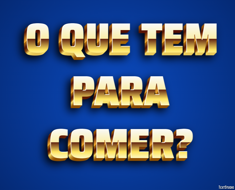 O que tem para comer? Effet de texte