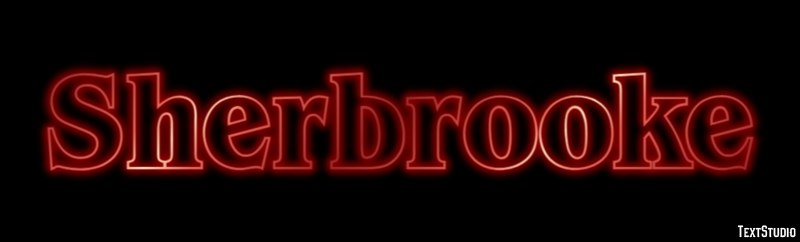 Sherbrooke Tekst Effect