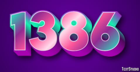 1386 Text Effect