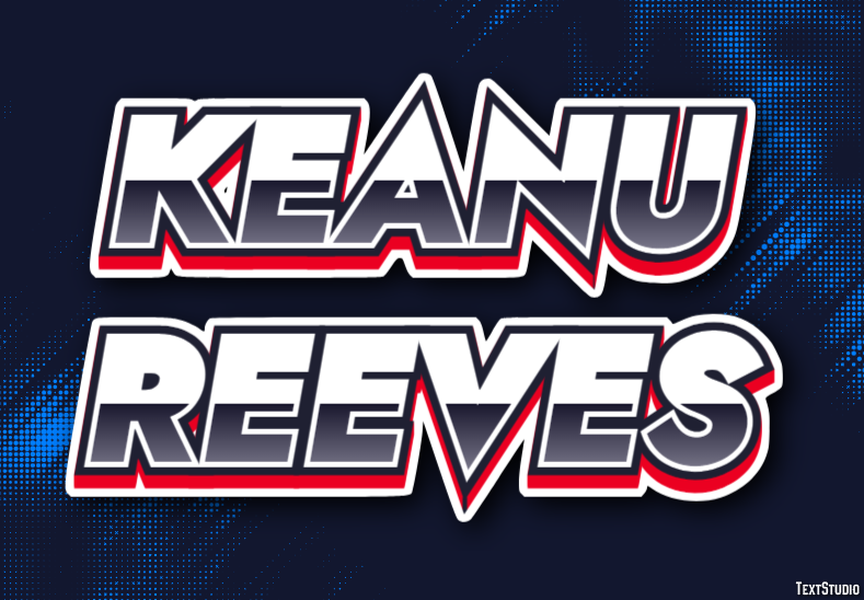 Keanu Reeves Text Effect