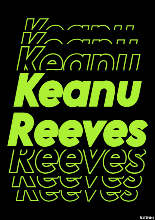 Keanu Reeves Text Effect