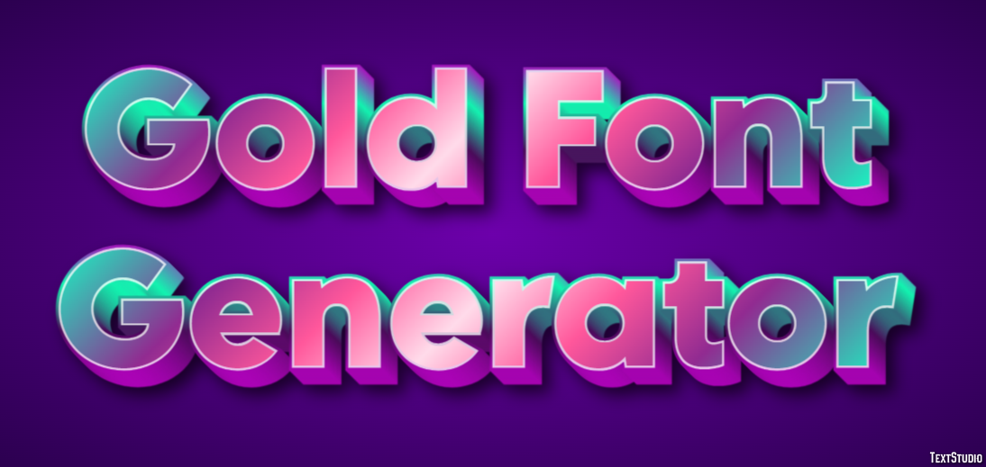 Gold Font Generator Efekt tekstowy
