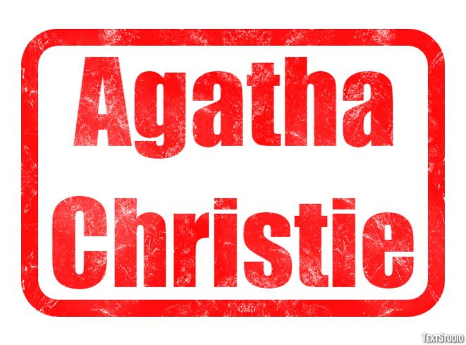 Agatha Christie Efeito de texto