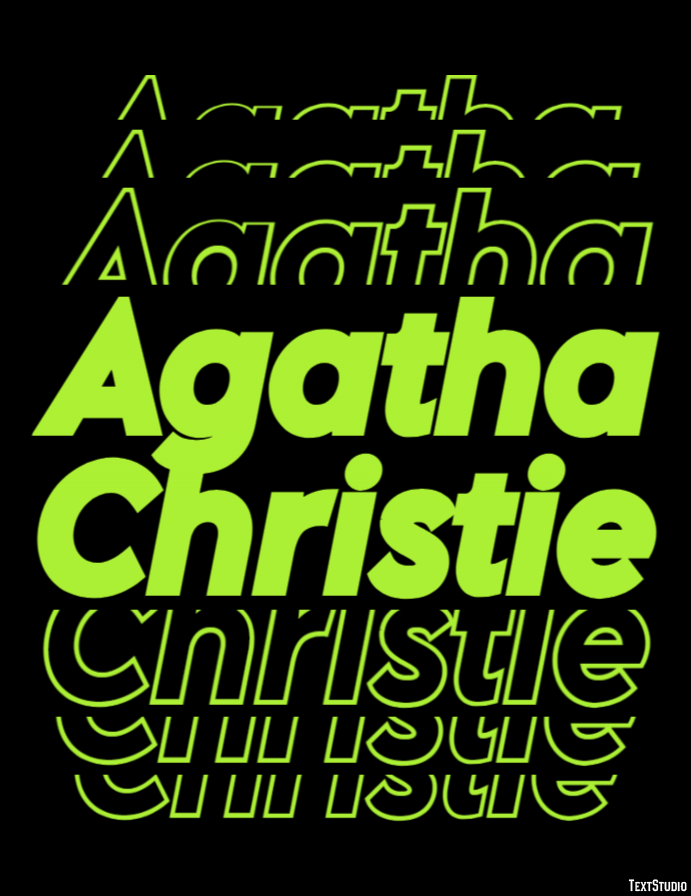 Agatha Christie Efeito de texto