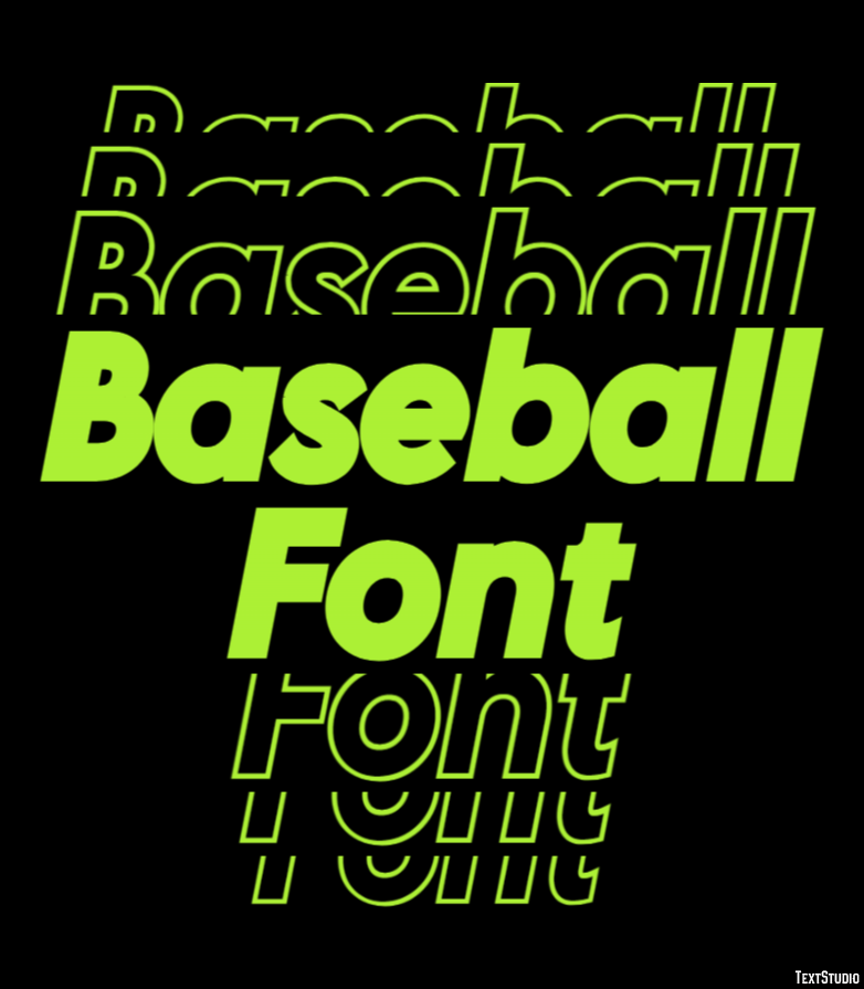 Baseball Font テキスト効果