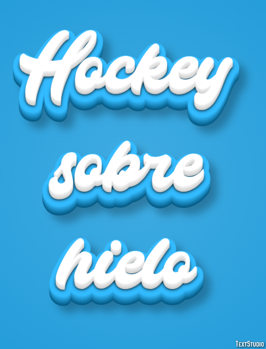 Hockey sobre hielo Efecto de texto