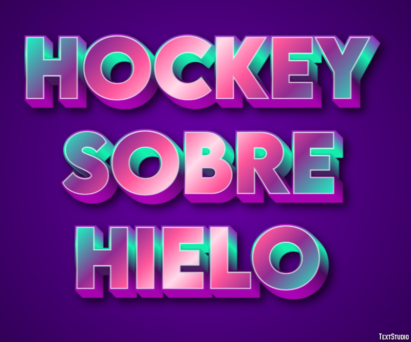 Hockey sobre hielo Efecto de texto