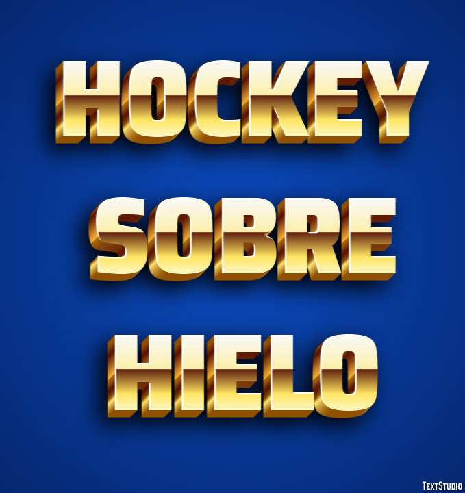 Hockey sobre hielo Efecto de Texto