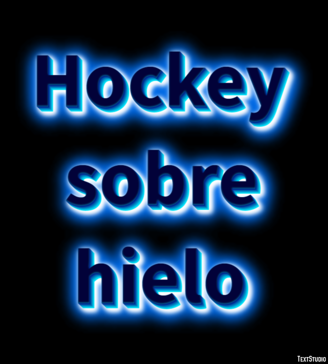 Hockey sobre hielo Efecto de texto