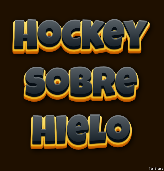 Hockey sobre hielo Efecto de texto