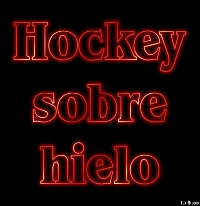 Hockey sobre hielo Efecto de Texto