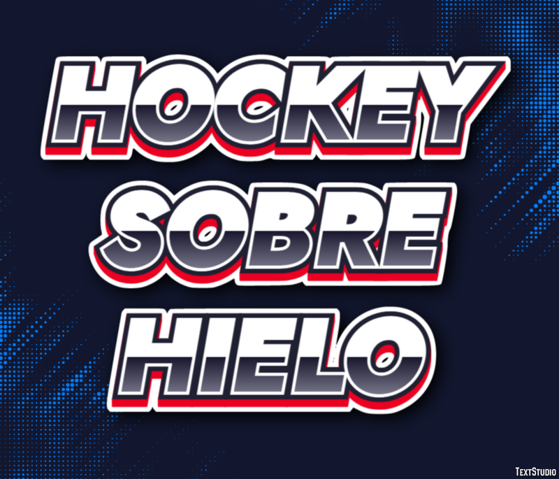 Hockey sobre hielo Efecto de texto