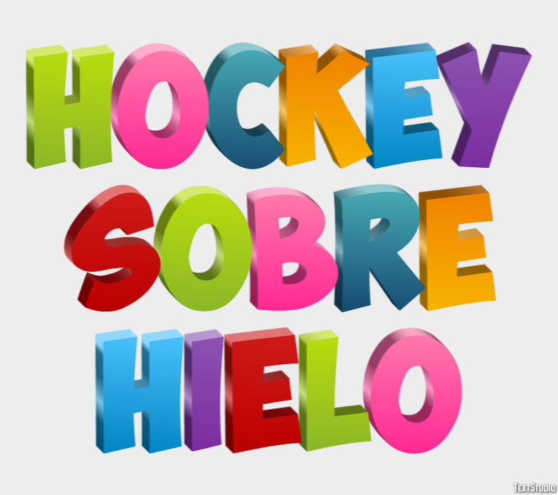 Hockey sobre hielo Efecto de Texto