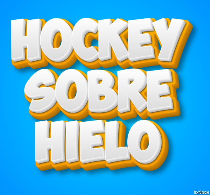 Hockey sobre hielo Efecto de texto