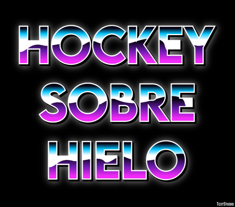 Hockey sobre hielo Efecto de Texto