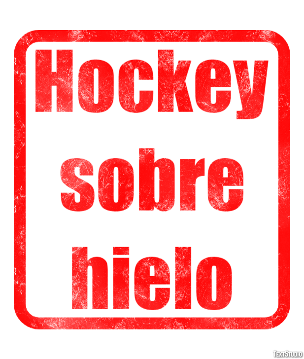 Hockey sobre hielo Efecto de texto