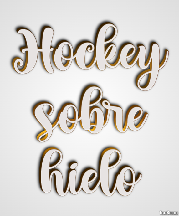 Hockey sobre hielo Efecto de texto