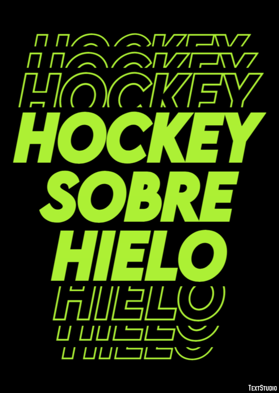 Hockey sobre hielo Efecto de texto