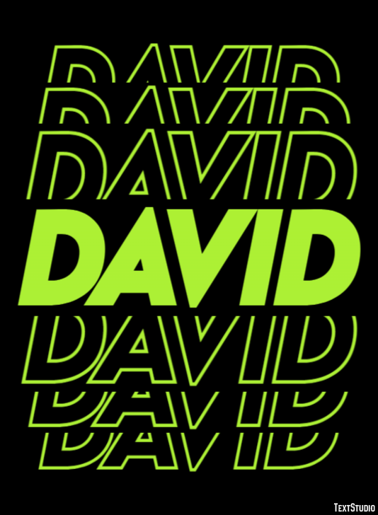 David Эффект текста