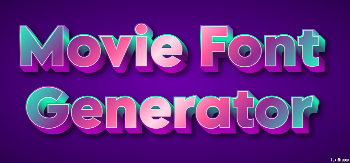 Movie Font Generator Efekt tekstowy