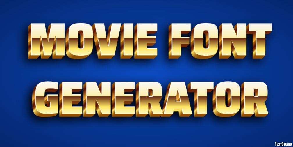 Movie Font Generator Efekt tekstowy