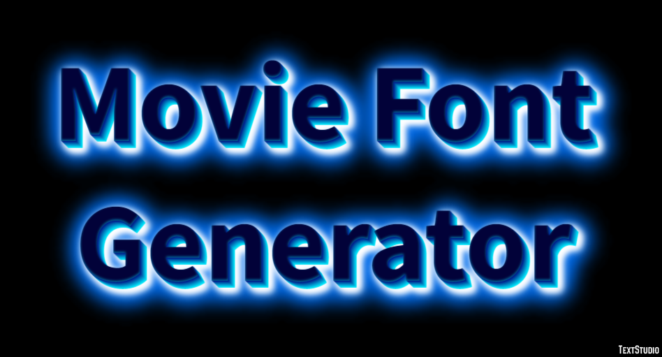 Movie Font Generator テキスト効果