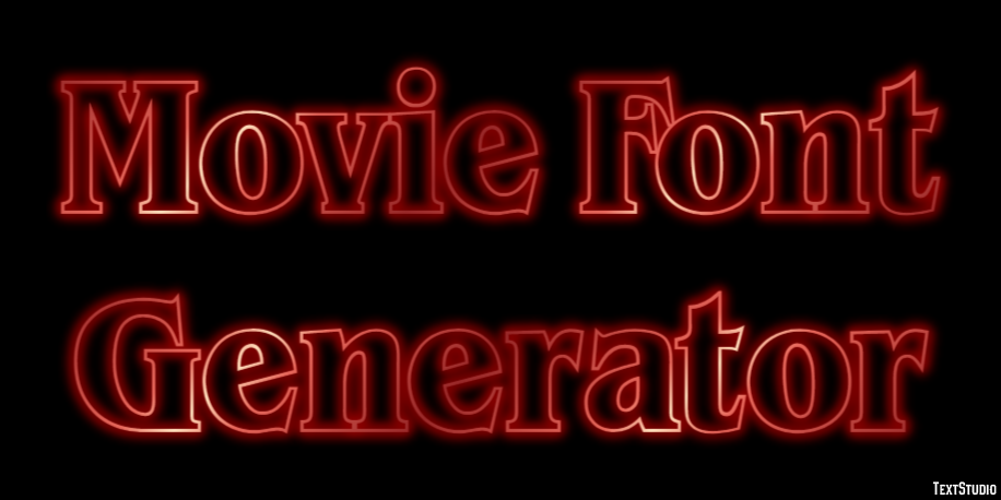 Movie Font Generator Efekt tekstowy