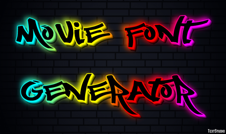 Movie Font Generator Efekt tekstowy