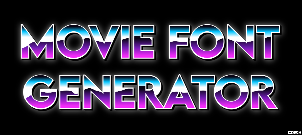 Movie Font Generator テキスト効果