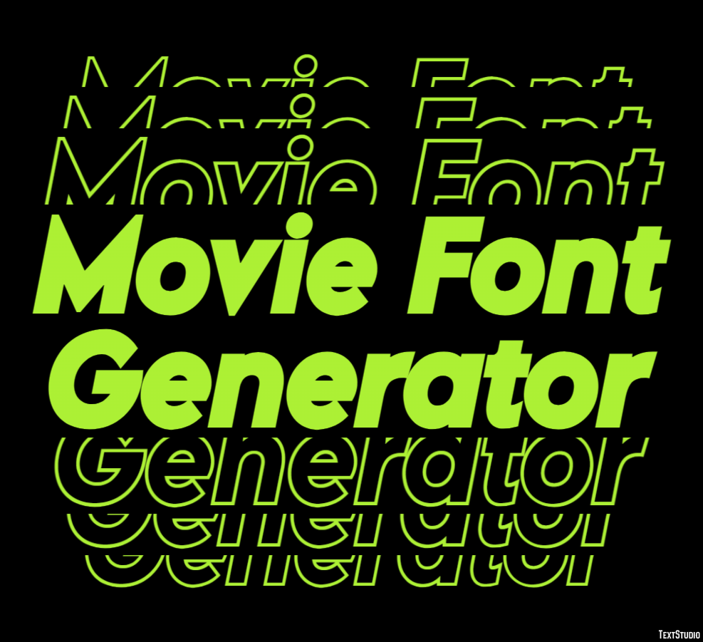 Movie Font Generator テキスト効果