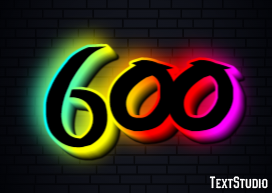 600 Text Effect