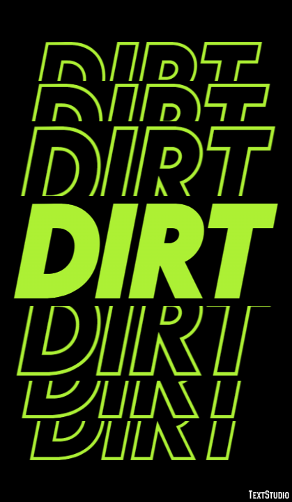 Dirt Effetto testo