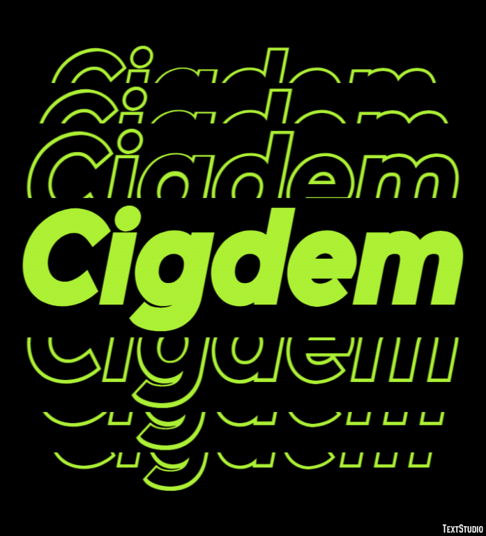 Cigdem Эффект текста